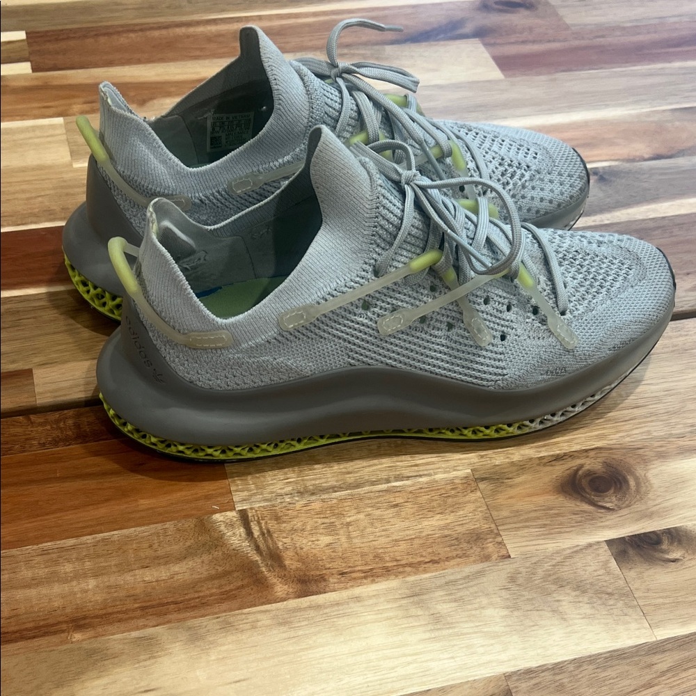 adidas Gray and Green Athletic Shoes